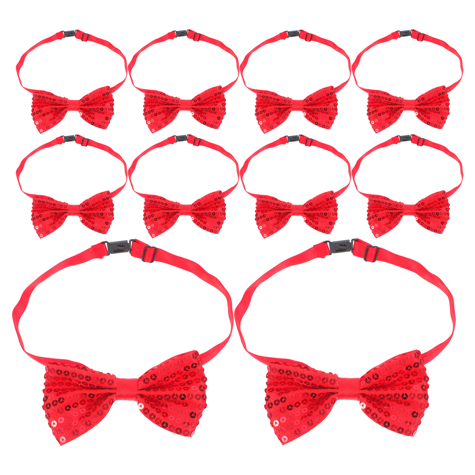 Bow Tie Pre Tied - 10 шт. красных галстуков-бабочек с пайетками
