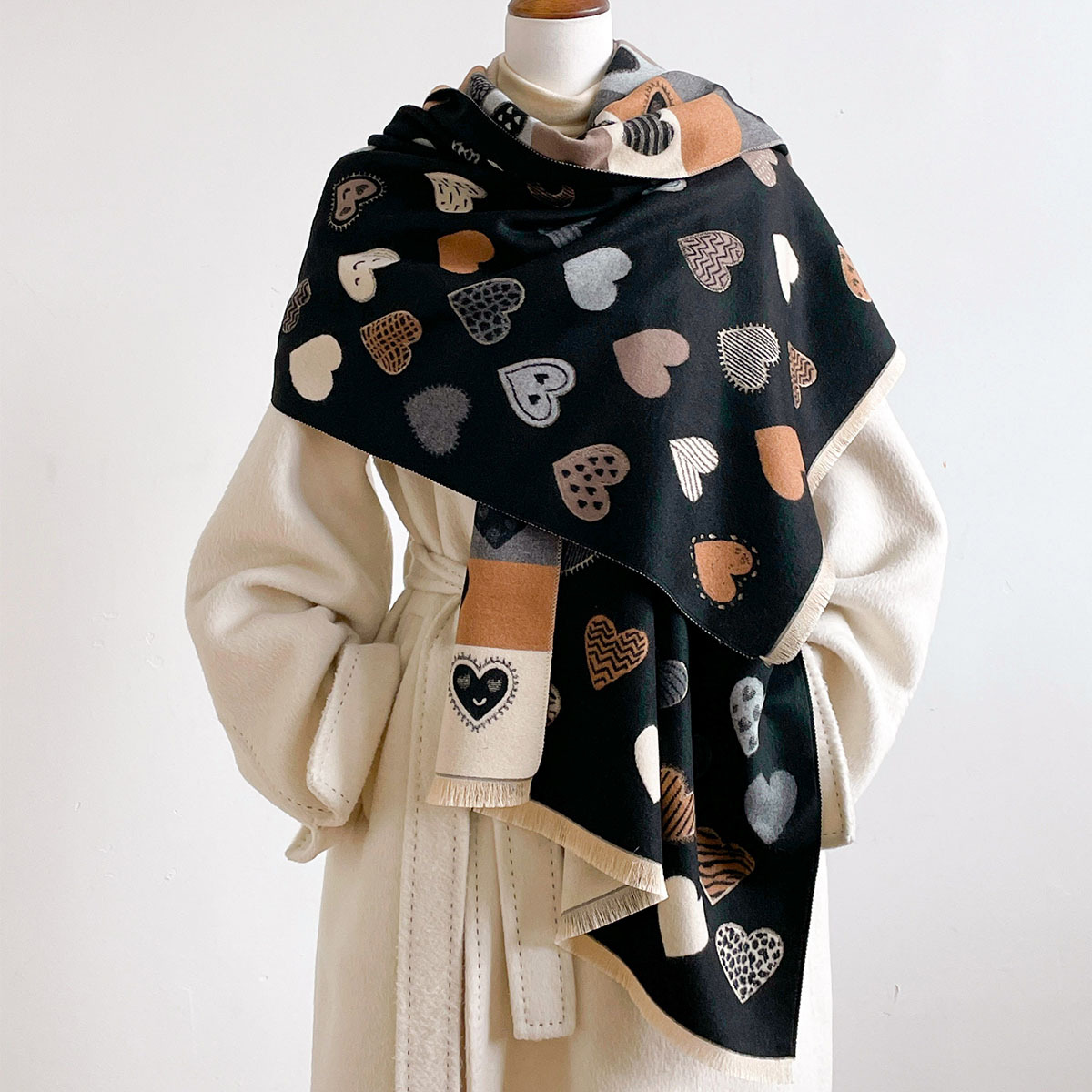 Pashmina Wrap Large - Женский шарф из искусственного кашемира с
