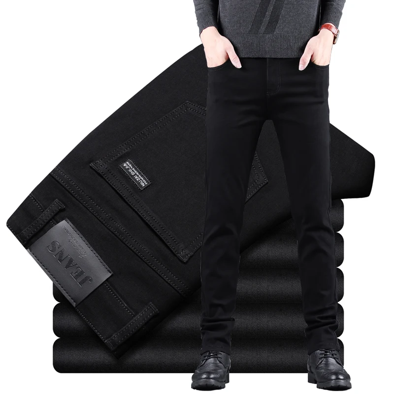Levis Jeans 501 - Весенне-осенние новые мужские чистые черные узкие