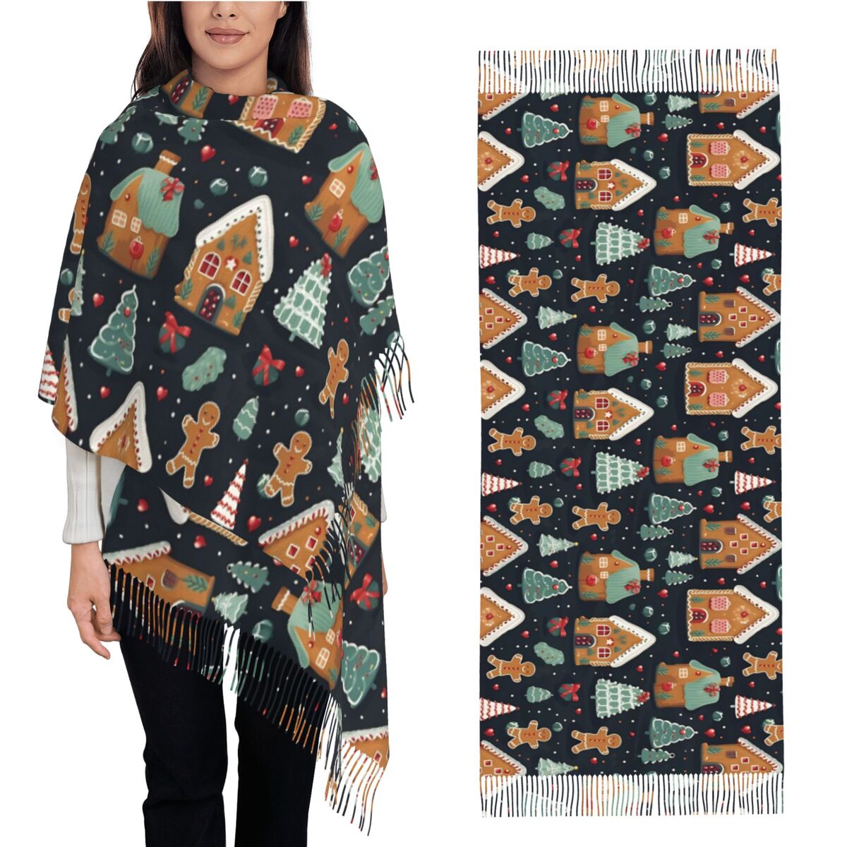 Рождественский наслаждение-При – обзор и цена Pashmina Wrap Large