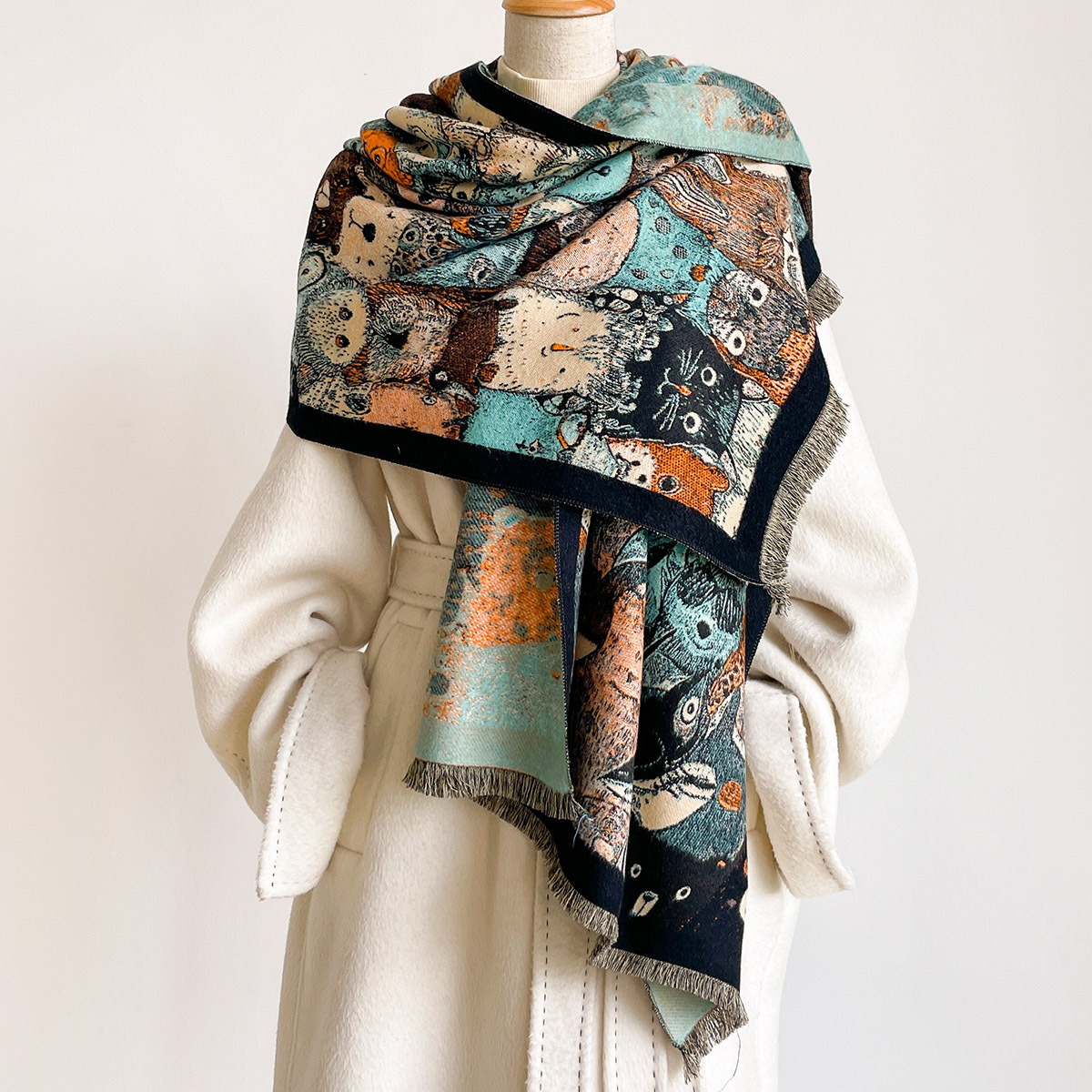 Женский шарф из искусственного – обзор и цена Pashmina Wrap Large