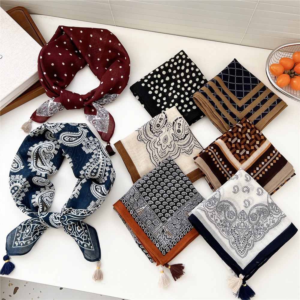 Винтажный квадратный шарф с ки – обзор и цена Bandana Cotton